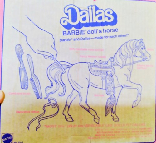 Vintage 1980 DALLAS BARBIE DOLL’S HORSE with Original Box, The Golden Palomino - Picture 6 of 7