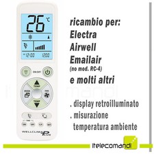 TELECOMANDO PER CONDIZIONATORE ELECTRA AIRWELL EMAILAIR ARIA CONDIZIONATA
