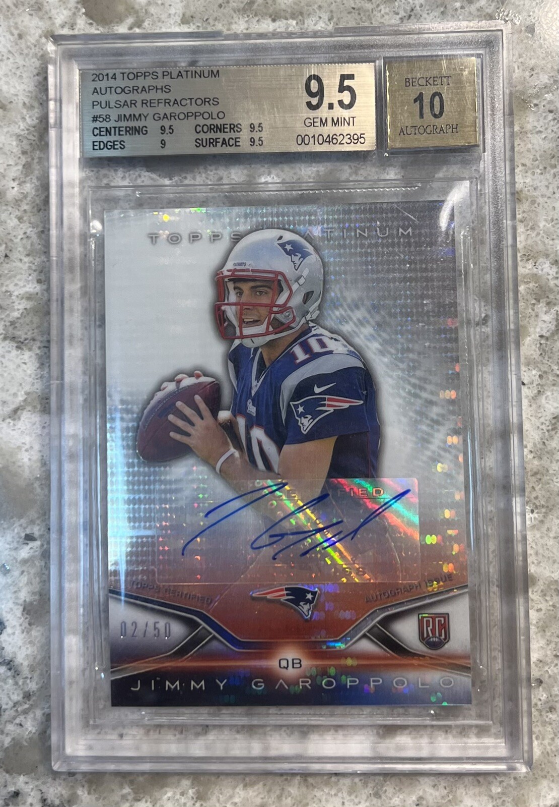 Jimmy Garoppolo Topps Platinum #143 Pulsar Refractor