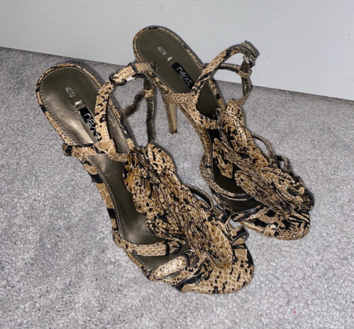 Next Snakeskin Look Heels Size UK