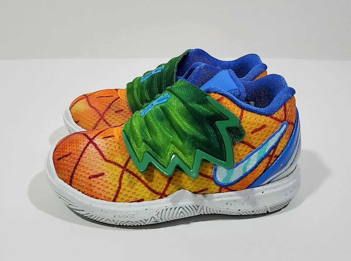 patrocinador escritorio Iluminar Nike Kyrie 5 TD Spongebob Squarepants Basketball Shoes Orange Teal Size 5c  | eBay