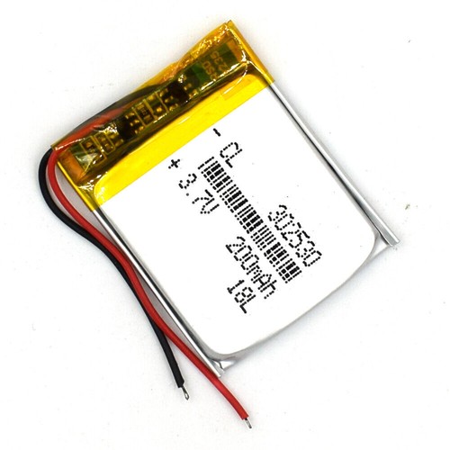 302530 Battery 3.7V Lipolymer 200mAh Rechargeable Cell for Recorder GPS MP3 Navi - Picture 2 of 18