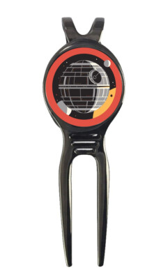 Death Star Golf Ball Marker + Black Gunmetal Divot Tool Star Wars Darth