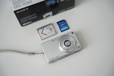 Sony Cyber-shot DSC-W350 14.1MP silber - Kompakte Digitalkamera - funktionsfähig