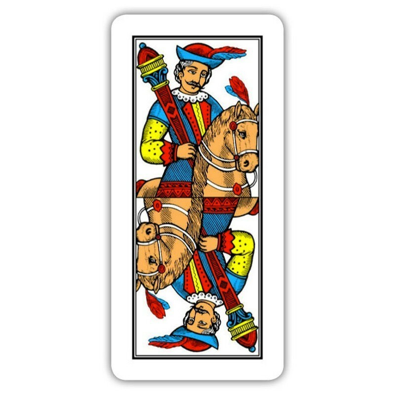 Thumbnail - Trevigiane Rot 100% Plastik Tarot Spielkarten Deck Modiano Esoterisch