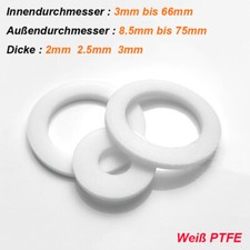 PTFE Flachdichtung Kunststoff Dichtring PTFE-Dichtung Hitzebeständig Druckluft