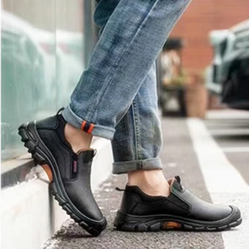 Botas de trabajo impermeables para hombre zapatos de seguridad con puntera compuesta indestructibles antideslizantes - Imagen 4 de 16