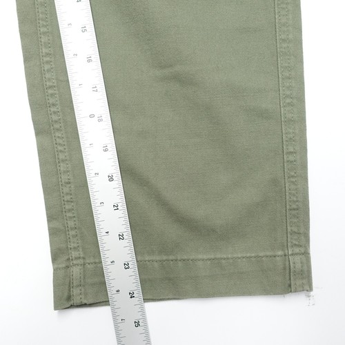 Levi's Strauss Signature Cargo Pant Boys 10 Olive Green Slash Pocket 100% Cotton - Picture 2 of 8