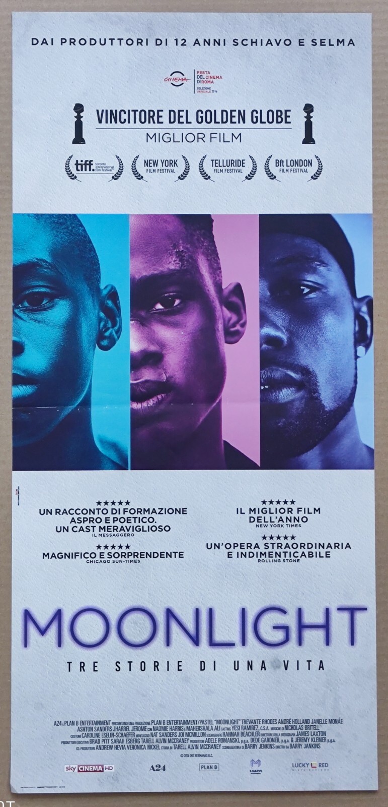Locandina originale film Moonlight (2017) - Regia di Barry Jenkins