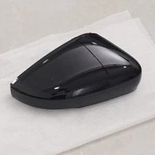 Gloss Black Door Wing Rearview Mirror Cover Cap Right Side For VW Polo 2009-2018