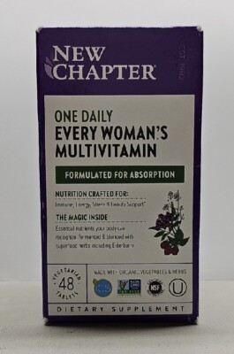 Exp 8/26 New Chapter One Daily Every Woman's Multivitamin 48 TABLETS Exp 8/26