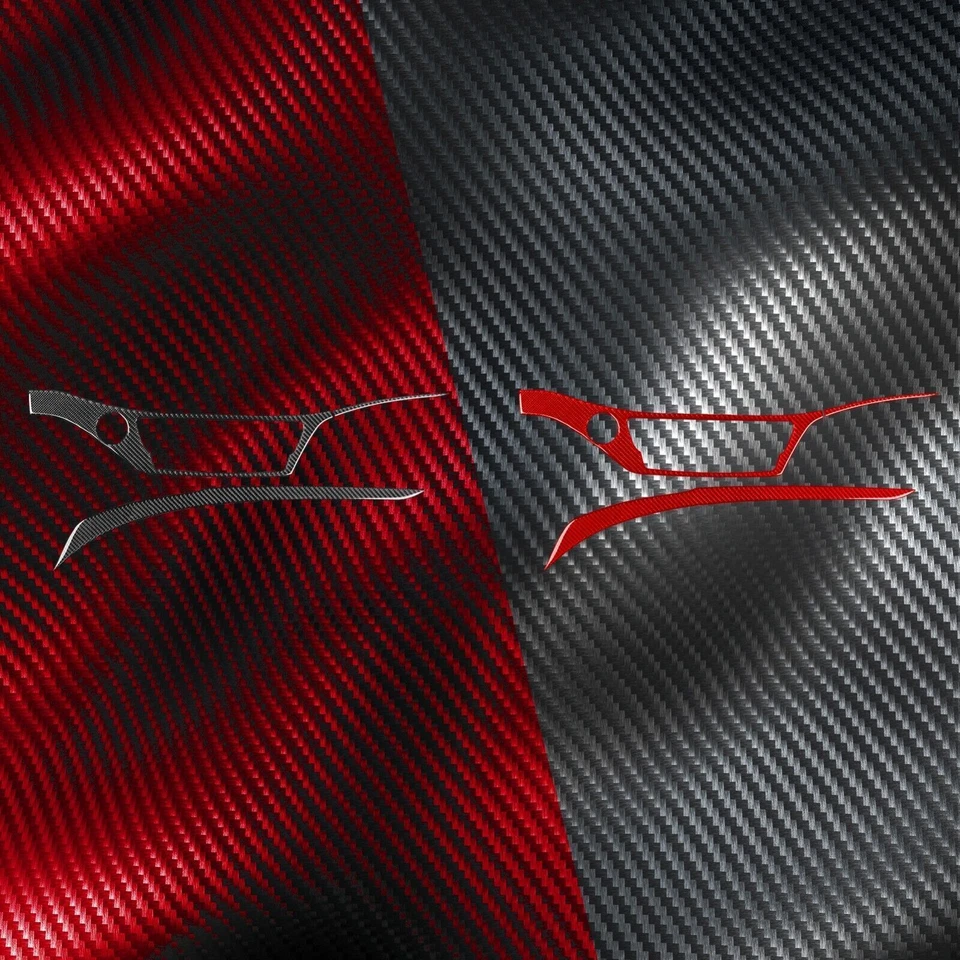 3Pcs Red Carbon Fiber Dashboard Panel Cover For Honda Ridgeline Passport Pilot - Image 3 of 4