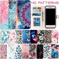 For Samsung Galaxy A55 A35 A34 A33 A25 A24 Pattern Leather Flip Phone Case Cover