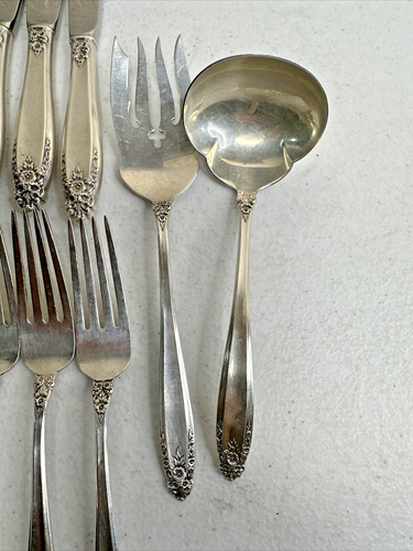 International Prelude Sterling Silver Flatware Set 50 Pcs Service For 8 +Extras - Picture 6 of 21