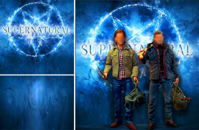 IKEA DETOLF DIORAMA POSTER BACKDROP~SUPERNATURAL~FOR QMx 1/6 FIGURES WINCHESTER