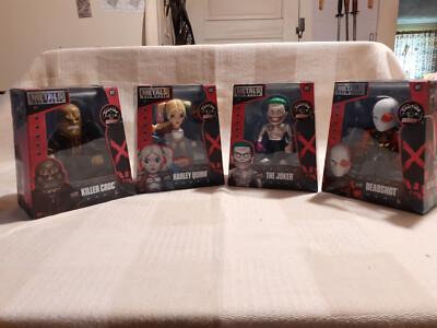 Lot of 4 Jada Heavy Metal Die Cast DC Comics Suicide Squad - 4'' Joker Quinn