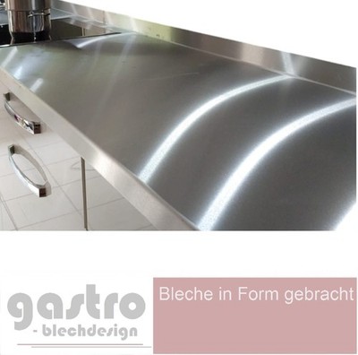Edelstahl Küchenarbeitsplatte | Outdoorküche | VA Arbeitsplatte für 4cm Platte 