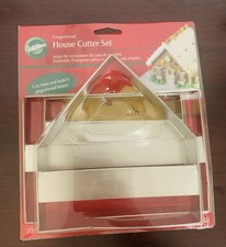 Wilton GINGERBREAD HOUSE Cookie Cutter Set NEW