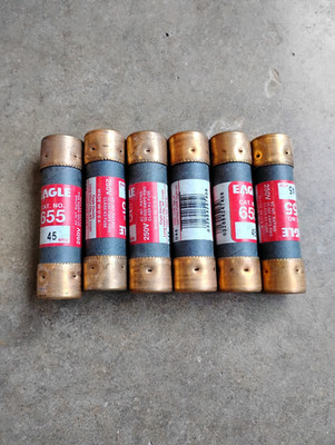 Eagle 45 amp 250 V Fuse Cat Number 655  NOS Lot Of 6