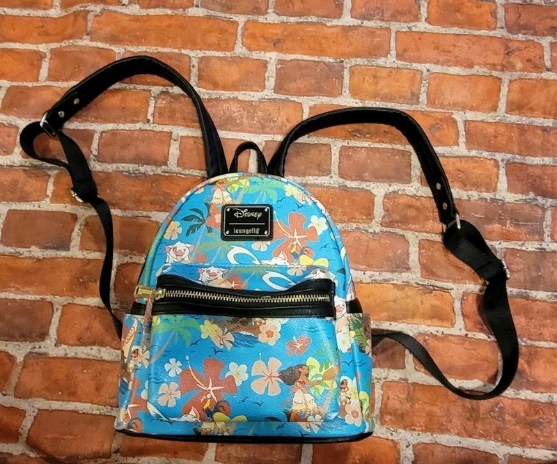 DISNEY Loungefly Moana Pua & Hei Hei AOP Character Mini Backpack