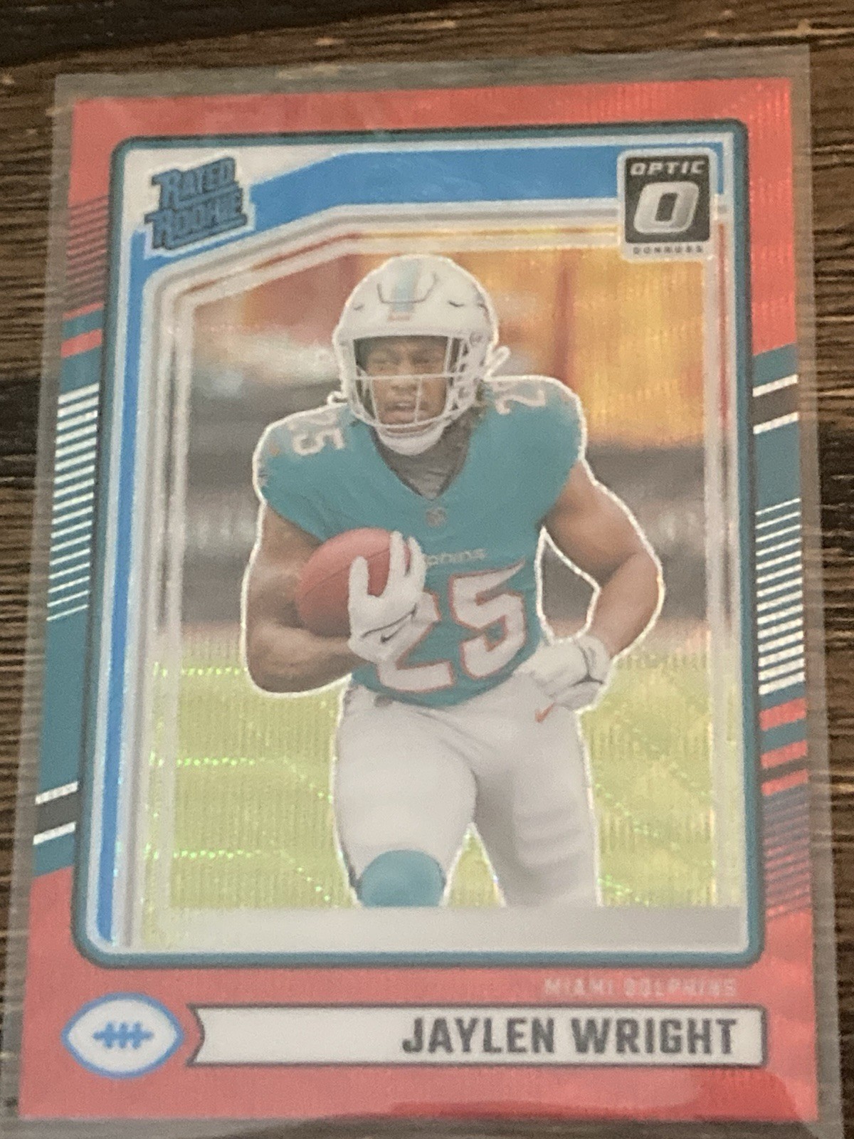 2024 Panini Donruss -Rated Rookie Jaylen Wright #344 Optic Preview Red Wave (RC)