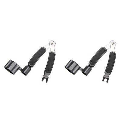 2X Integrated Bridge Pin Puller für Akustikinstrumente Pro Winder String Wi4231