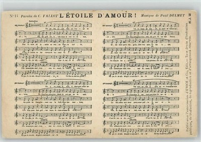 10007869 - Le Etoile d Amour Liederkarte 1920 bis 1930