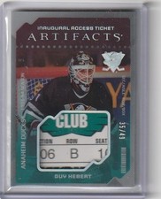 2024-25 UPPER DECK ARTIFACTS INAUGURAL ACCESS TICKET #IA-GH GUY HEBERT /49 DUCKS