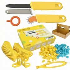 168 Pieces Cardboard Construction Kit Plastic Fasteners DIY Building Set