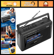 Portable Cassette Player Tape Recorder Boombox with AM/FM Radio, USB, Bluetoot