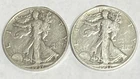 1937 P & s Walking Liberty Half Dollars - Set Of 2 Circulated - GREAT Price !!