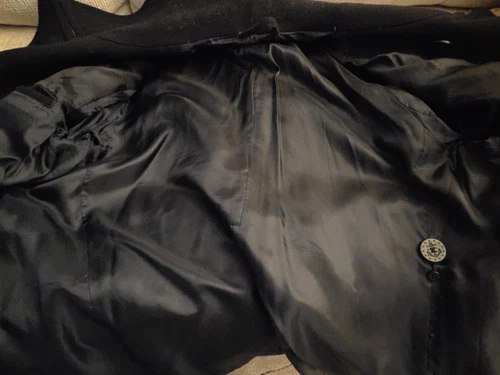 Polo Ralph Lauren Jacket Mens XLT Navy Peacoat Heavy Wool Double Breasted NICE! image 6