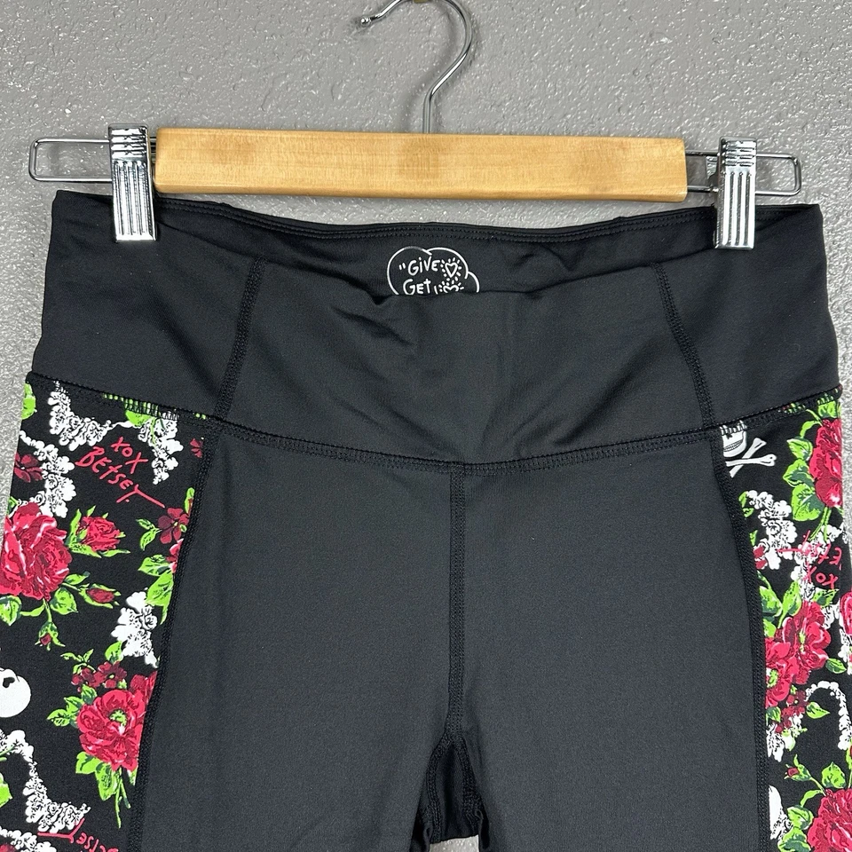 Леггинсы Betsey Johnson Performance Give Love Get Love Rose Skull X Bones средние - Изображение 2 из 4