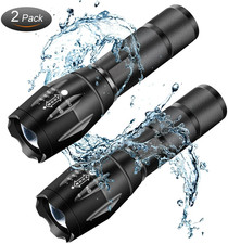2x High Powered Torch 99000000lm Super Bright LED Flashlight Military Work Light