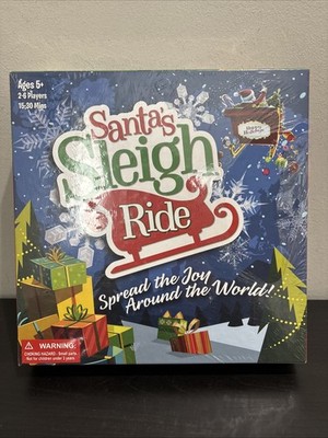 NEW Santa's Sleigh Ride: Educational Christmas Board Game Math Geography Age 5+