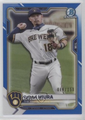 2021 Bowman Chrome Blue Refractor 86/150 Keston Hiura #40 0e3u