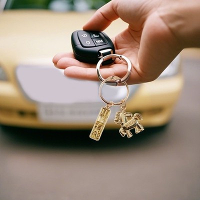Trendy Alphabets Art Key Ring Pendant Perfect for Stylish Individual Expression