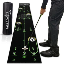 Back 2 Basics 10Ft Golf Putting Mat - Premium Indoor Putting Green, Realistic Go