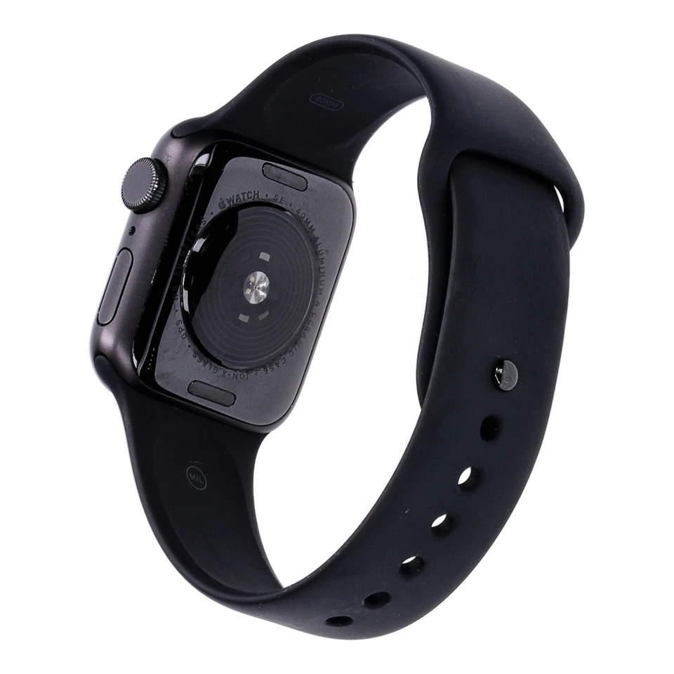 Apple Watch SE 40mm GPS Spacegrau Aluminiumgehäuse mit Sportarmband Mitternacht, Foto 3 von 4