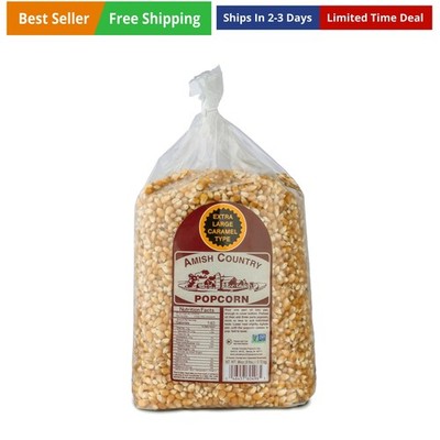 6 lb Bag | Extra Large Caramel Type Popcorn Kernels | Old Fashioned, Non-GMO ...