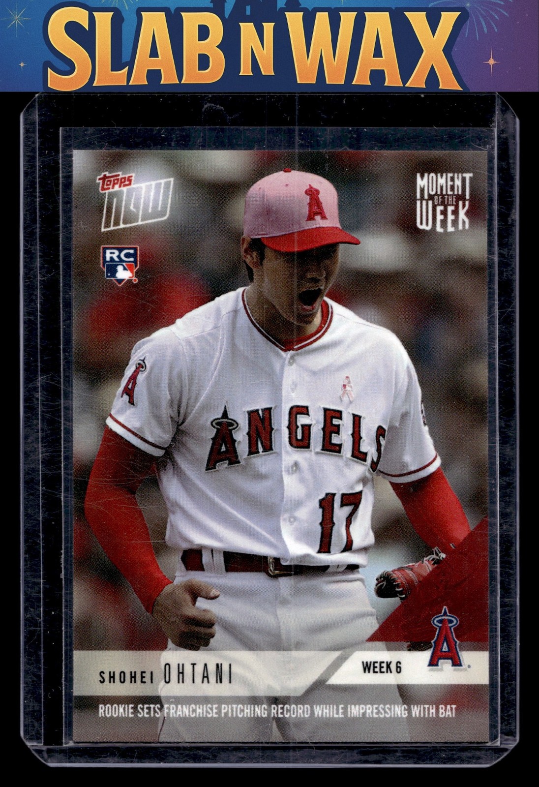 2018 Topps Now Moment of the Week Shohei Ohtani Rookie #MOW-6 Dodgers / Angels