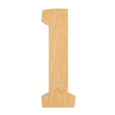 Lower Case L Wood Cutout for Crafts, Unfinished Baltic Birch Craft Shape