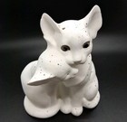 Vintage Fine Bone China White Snuggling Cats Figurine By Freeman for George Good — photo 8