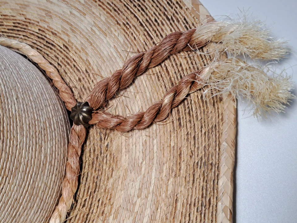 Western Express 牛仔帽正品墨西哥棕褐色草皮编织中号 — 第 2/4 张图片