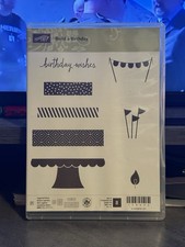 Stampin Up BUILD A BIRTHDAY 138646 RETIRED Photopolymer Stamp Set NEW
