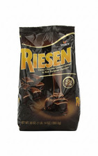 Riesen Chewy Chocolate Caramel 30oz Bulk Bag 1LB 14OZ Rich European Chocolate