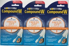 3PK CompoundW Original Freeze Off Plantar Kit ~ 8 Application EA~ EXP 1/26