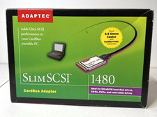 Adaptec SlimSCSI 1480 CardBus Ultra-SCSI Adapter PC Card Kit APA-1480A NEW 30C
