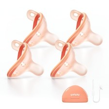 Baby Pacifiers 0-6 Months, BPA-Free Silicone Nipple, Lightweight One-Piece De...