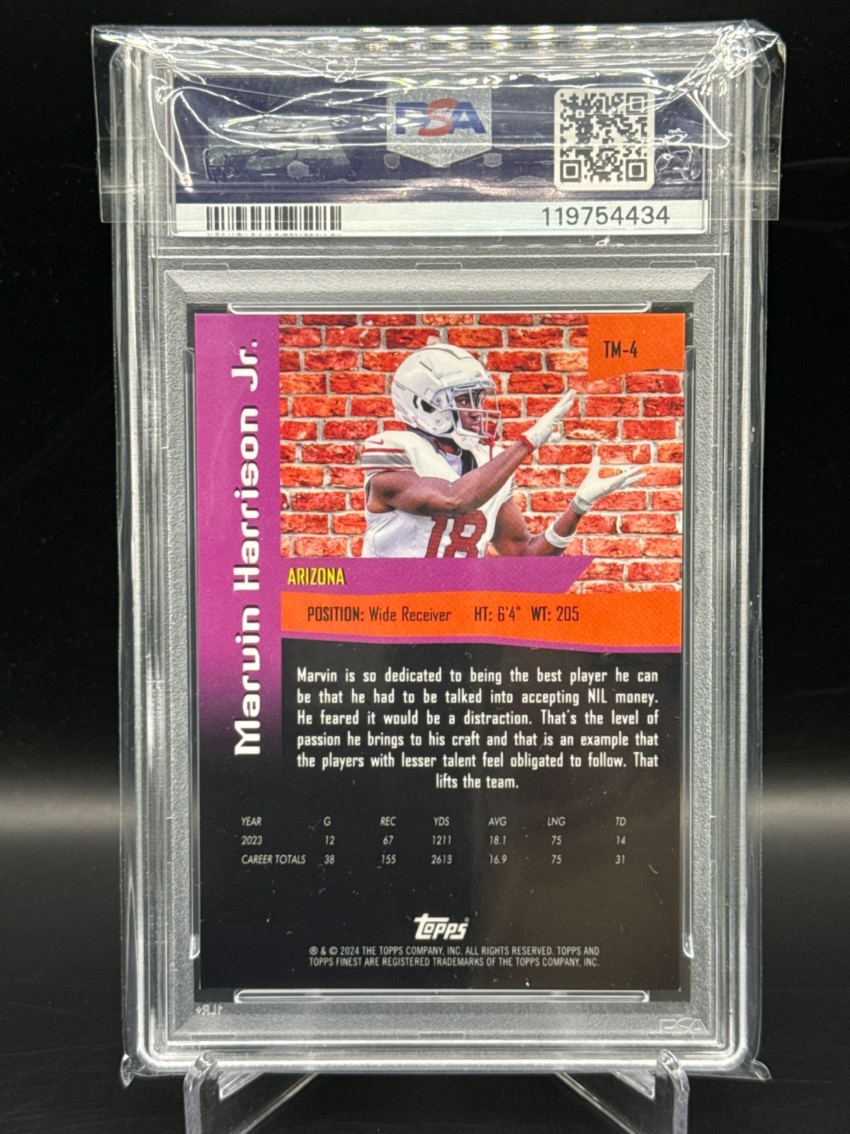 2024 TOPPS FINEST THE MAN #TM4 MARVIN HARRISON JR. view 2